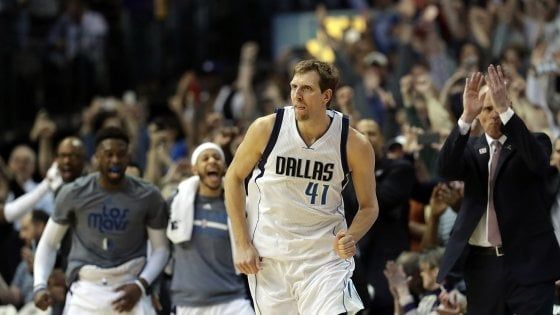Basket, Nba: Nowitzki da record, superata quota 30mila. E Westbrook ne fa 58
