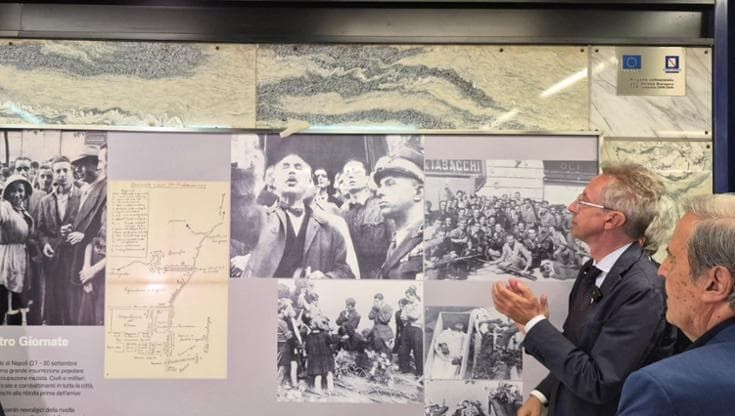 Mostra sulle Quattro giornate di Napoli nella stazione metro, Manfredi: "Messaggio ai giovani"
