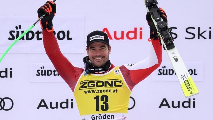 Sci, Kriechmayr vince la discesa libera della Val Gardena. 13° l'azzurro Schieder, male Paris