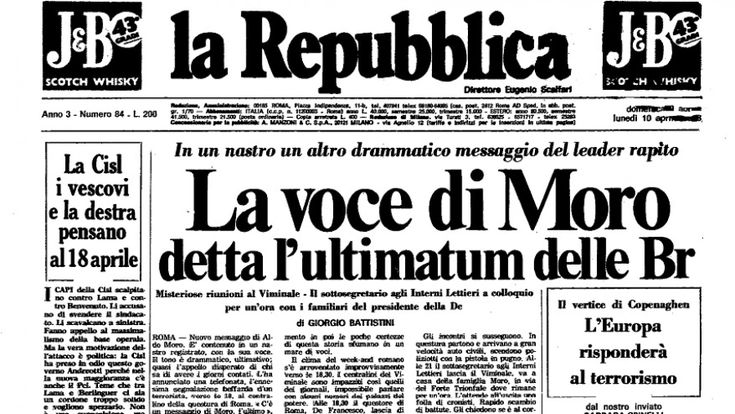 La voce di Moro detta l’ultimatum delle Br