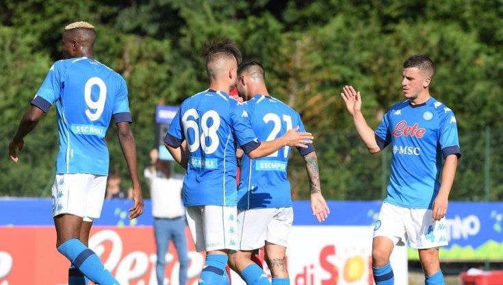 Napoli, Osimhen è già avanti: 4 reti nel primo test