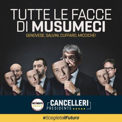Regionali Sicilia, strategia 5 stelle: attacchi a Musumeci con slogan e campagne web