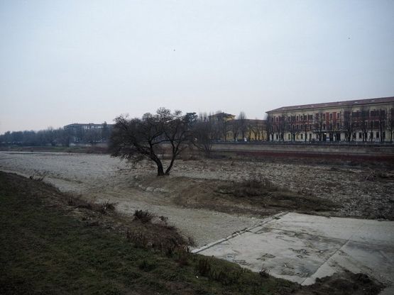 La Parma in secca. A gennaio