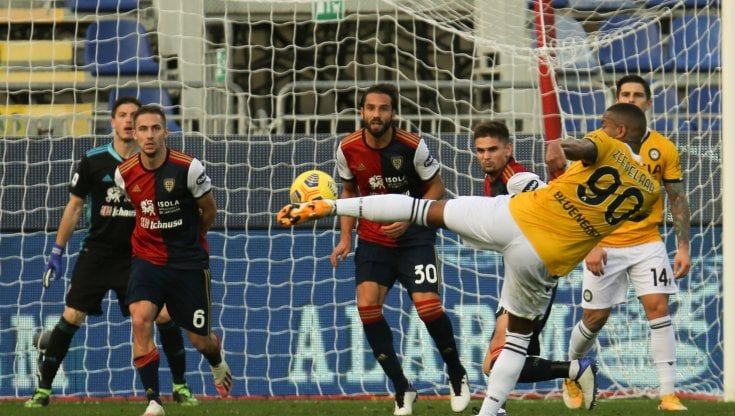 Cagliari-Udinese 1-1, Lasagna risponde alla perla di Lykogiannis