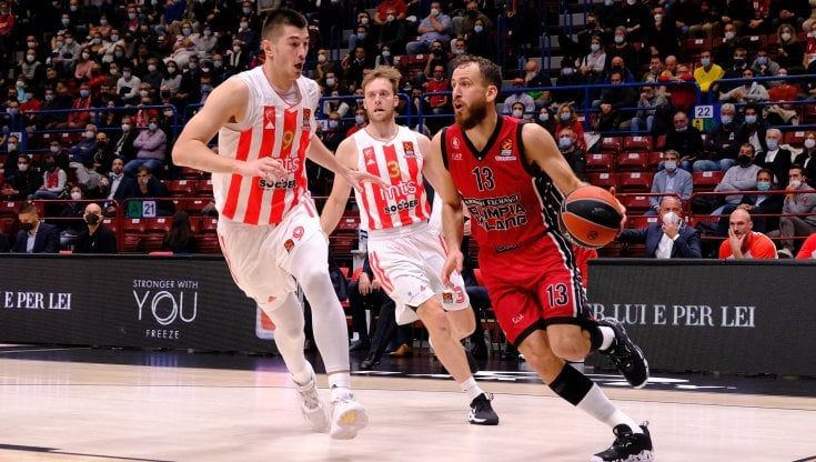 Eurolega, Milano riprende subito il cammino: Stella Rossa travolta al Forum