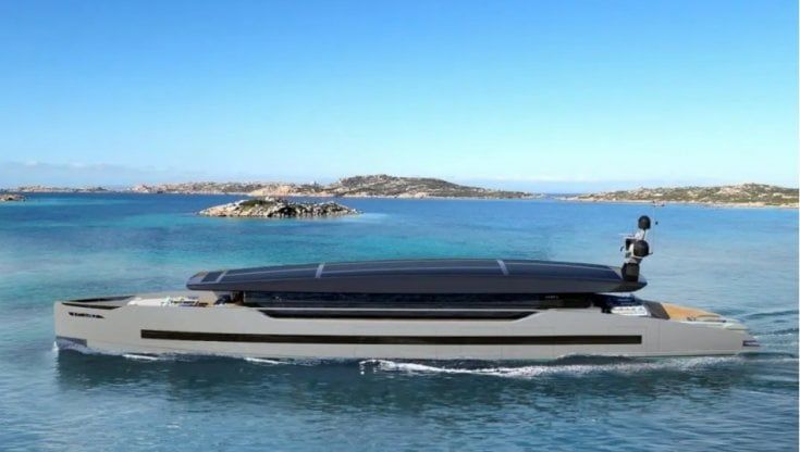Lusso ecologico con “VisionE”, il progetto di yacht a pannelli solari con alimentazione ibrida