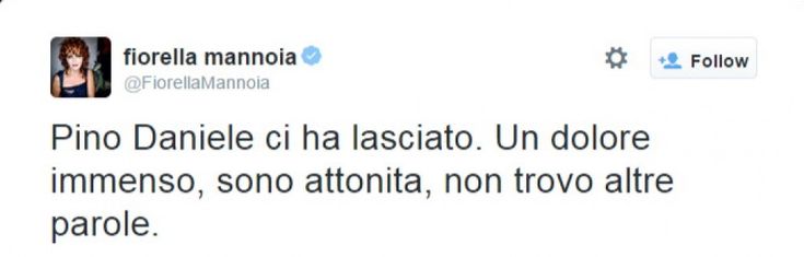 Morto Pino Daniele, il cordoglio sui social network