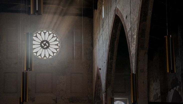 La luce nel solstizio attraversa San Francesco del Prato - foto