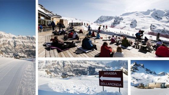 Brindisi d'alta quota   per il nuovo anno sulle piste da sci