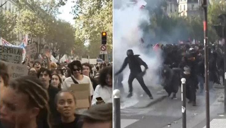Parigi, la protesta degli studenti invade la città. Incursione di black bloc respinta dalla polizia