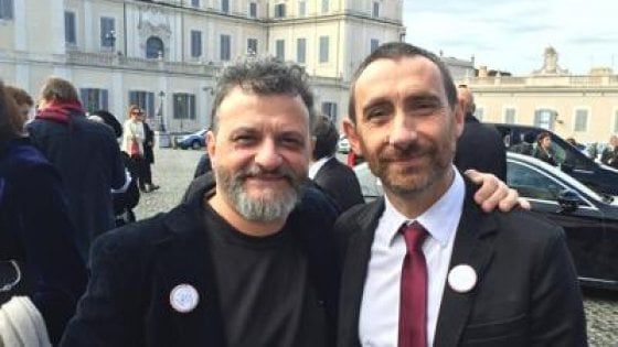 David di Donatello,  Manetti Bros al Qurinale con la spilletta contro le molestie