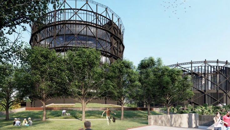 Il Parco dei Gasometri nell'area Bovisa-Goccia: il campus del Politecnico di Milano sarà immerso nel verde