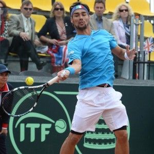 Tennis, Coppa Davis: Fognini soffre ma vince. Murray-Seppi sospesa, Italia-Gran Bretagna 1-0