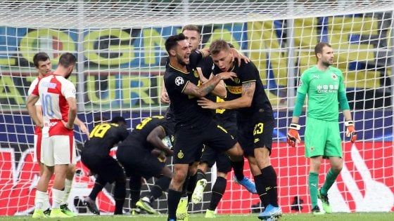 Champions, Inter-Slavia Praga 1-1: nerazzurri opachi, Barella li salva al 92'