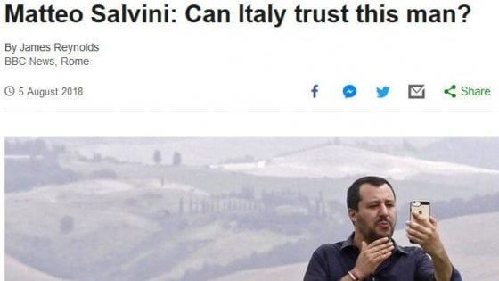 Gb, Salvini visto dalla Bbc: "L'Italia può fidarsi di quest'uomo?"