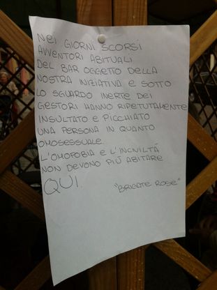 "Raid" antiomofobia contro un bar<br />I titolari: "Mai discriminato nessuno"