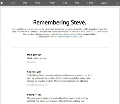 Steve Jobs, tre anni dopo: milioni di messaggi online