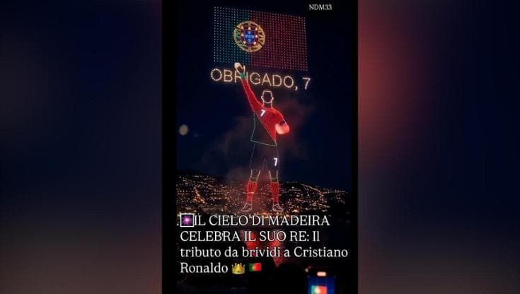 Mondiali: Portogallo fuori, una festa di droni per il saluto di Madeira a Cristiano Ronaldo