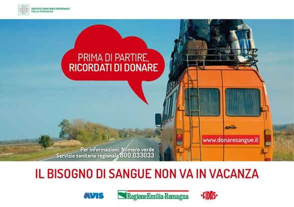 Prima di fare la valigia<br />passa a donare il sangue