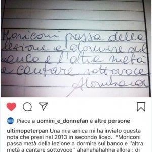 Ultimo e quella nota della prof: "A lezione dorme o canta sottovoce"