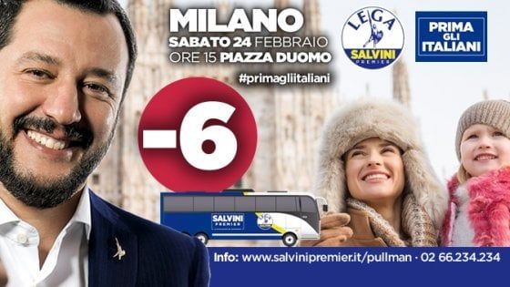 Salvini, nei manifesti lo slogan "Prima gli Italiani". Ma nelle foto ci sono cechi e slovacchi