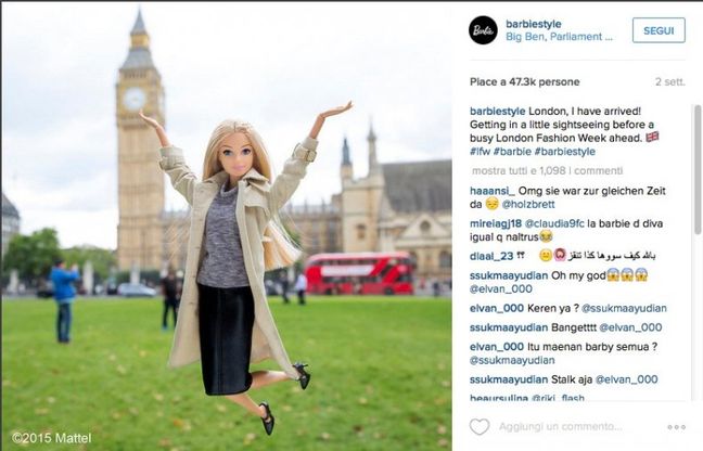 Milano, Londra, N.Y, Parigii: i follower commentano i look di Barbie