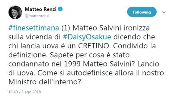 Renzi, le uova di Salvini, e una Waterloo culturale