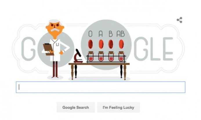 Scoprì i gruppi sanguigni umani, Google celebra Karl Landsteiner