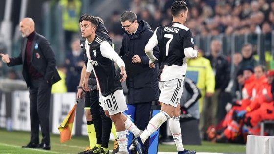 Juventus-Milan 1-0: Dybala entra e segna, Ronaldo esce e si arrabbia