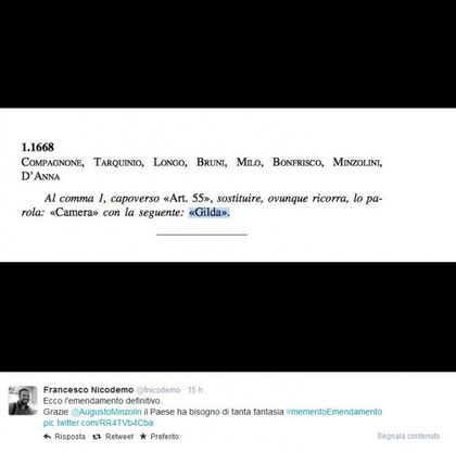 Riforme, su Twitter gli emendamenti pi&ugrave; assurdi