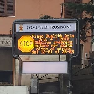 Frosinone, multa per chi resta col motore acceso per oltre un minuto