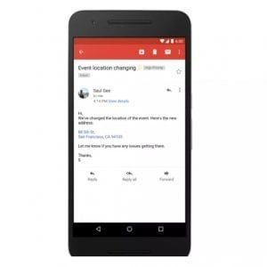 Gmail e Inbox riconoscono telefoni e indirizzi nella posta