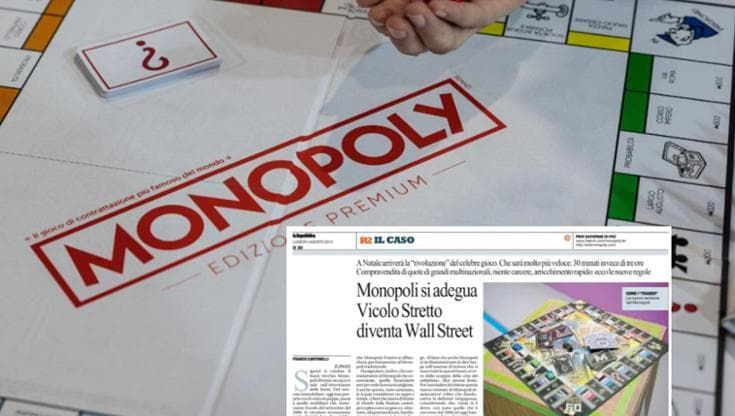 Il Monopoli si adegua ai tempi e Vicolo Stretto diventa Wall Street