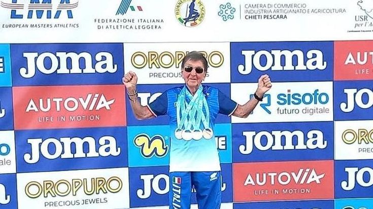 Compie 88 anni e conquista 4 medaglie, Marchioni inarrestabile: "Sognate sempre"