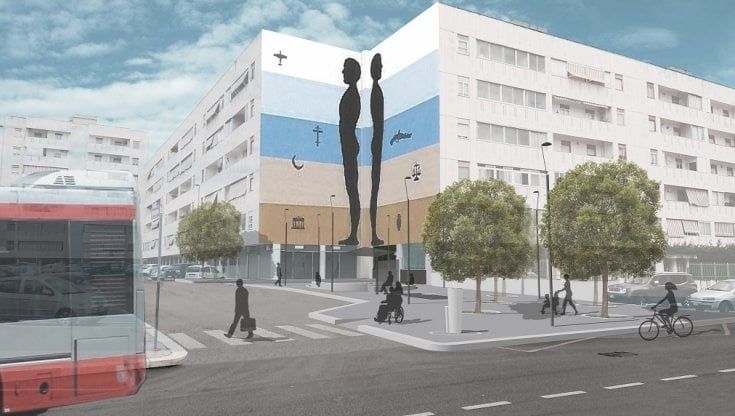 Bari, murali e mosaici digitali in tre piazzette di Libertà, Japigia e San Paolo: gli spazi pubblici cambiano volto