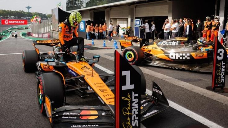 Gp Brasile, Norris vince la Sprint Race davanti ad Antonelli e Russell. Fuori Piastri, Leclerc 5°