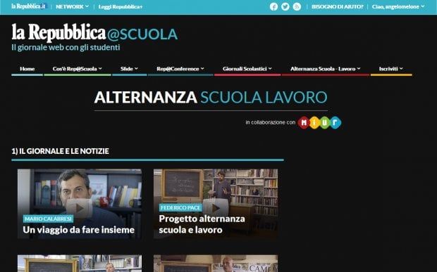Il sito di alternanza scuola-lavoro di Repubblica 