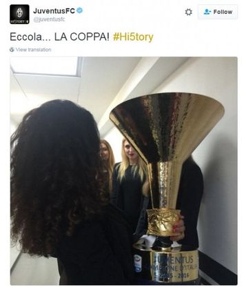 Calcio, la festa della Juventus sui social 