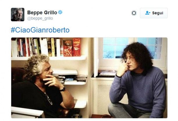 Da Grillo a Fedez, l'addio a Casaleggio sui social