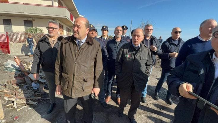 Ciclone Harry, il sopralluogo di Schifani: “La sfida non è sulle risorse, ma sui tempi”