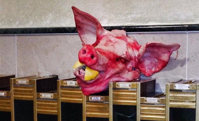 Un uomo fermato per la testa di maiale<br />fatta ritrovare al sindaco De Luca