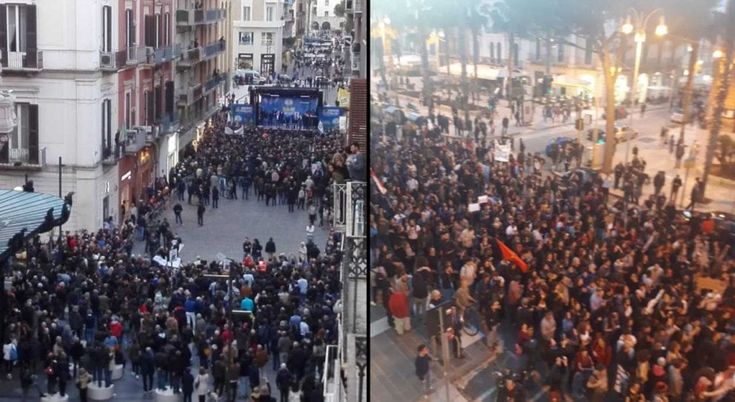Bari, comizio di Salvini per pochi intimi: i manifestanti sono il doppio