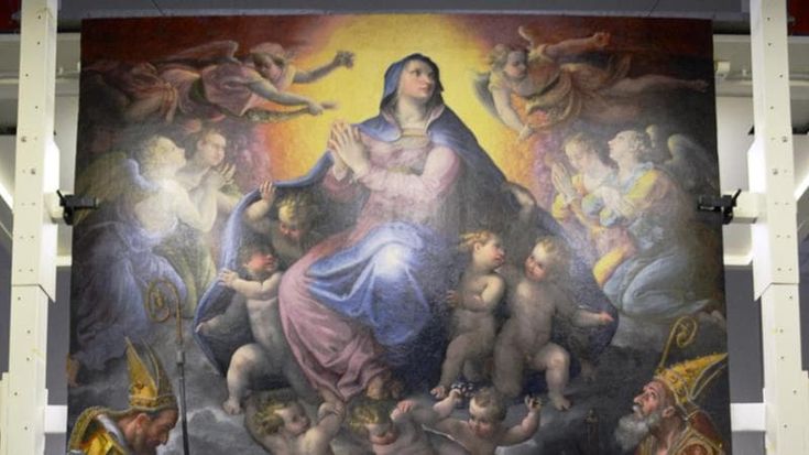 Pinacoteca di Brera, restaurata “la Vergine assunta e i santi” di Prospero Fontana