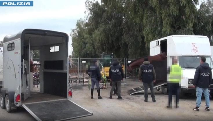 Catania, corsa clandestina di cavalli seguita con i droni dalla polizia e bloccata: 15 denunciati