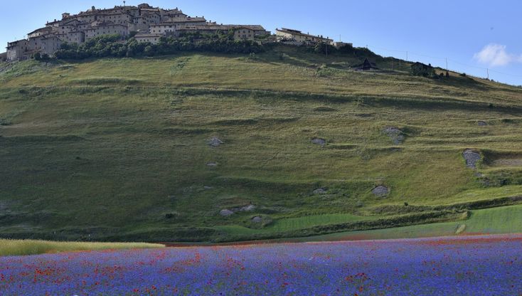 Umbria. Castelluccio. L'ora del blu