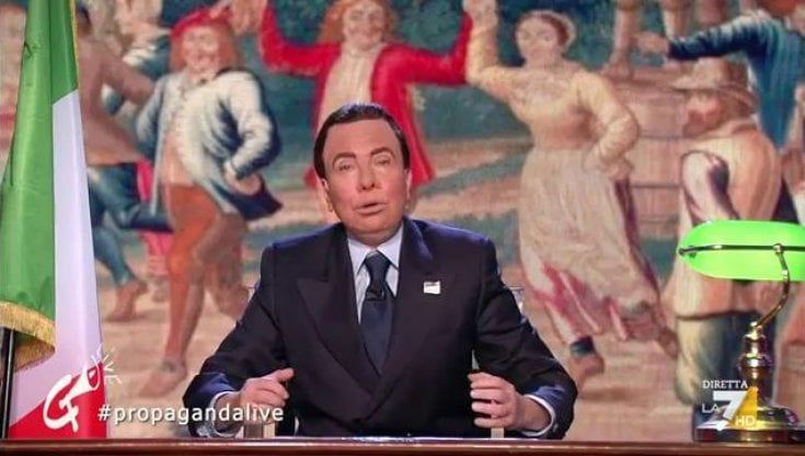 'Multischermo' di Antonio Dipollina. A Propaganda Live la satira punta sul Cavaliere