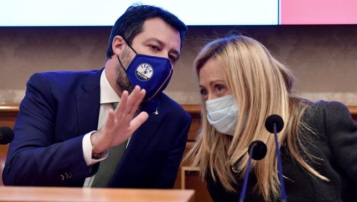 Sondaggio, Lega e FdI sempre più vicini: ora li separa solo mezzo punto