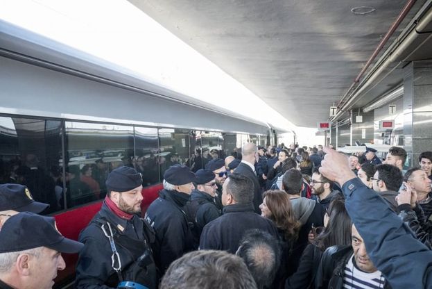Roma-Napoli, la squadra in partenza dalla Stazione centrale