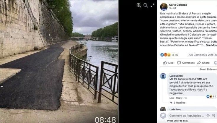 Ciclabile sul Tevere, "Pista pericolosa, bitume sul travertino". La soprintendenza stronca i lavori del Comune