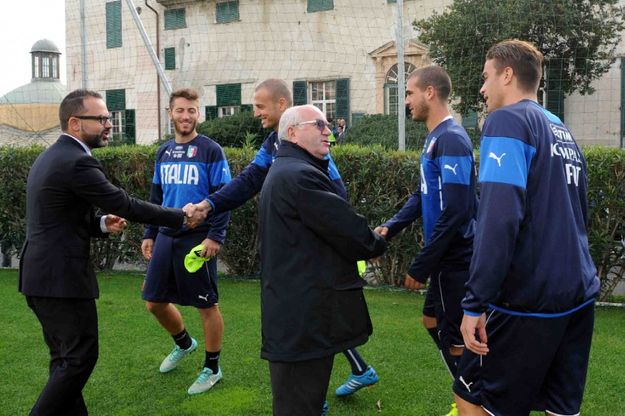 Italia - Albania, il presidente Tavecchio al Pio XII<em><br /></em>